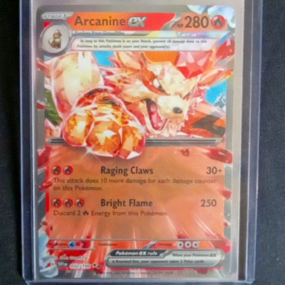 POKéMON 2023 Arcanine EX 32/198 full holographic SUPER RARE Card (2023)🆕 - Picture 2 of 6